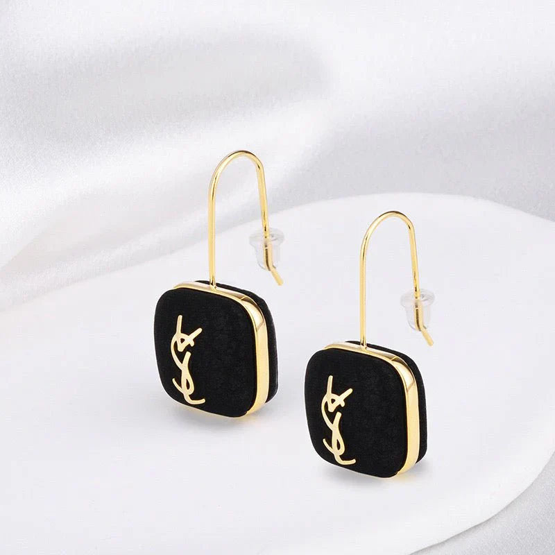 Women's Fashion Letter Rhinestone Earrings