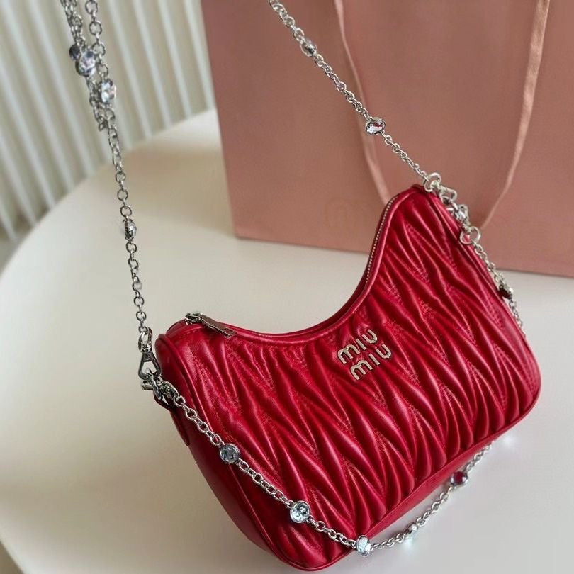 Ladies New High-end Niche Light Luxury Diamond Chain Bag