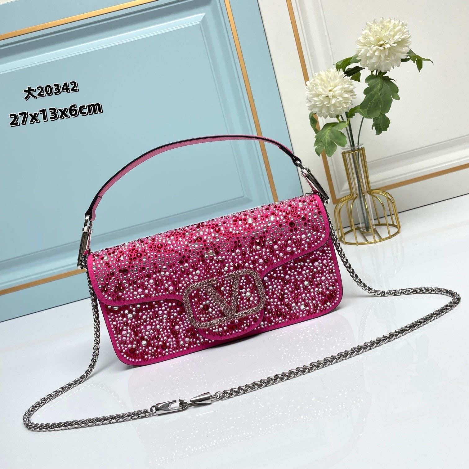 Ladies New High-looking Rhinestone Chain Bag