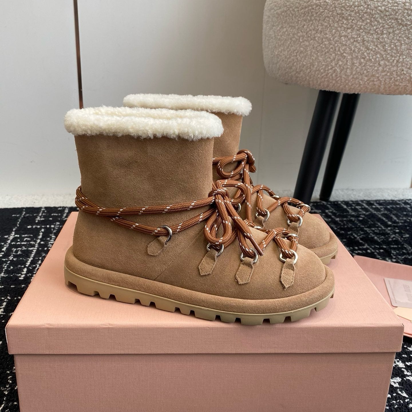 Women's Fashion High Top Fleece Snow Boots