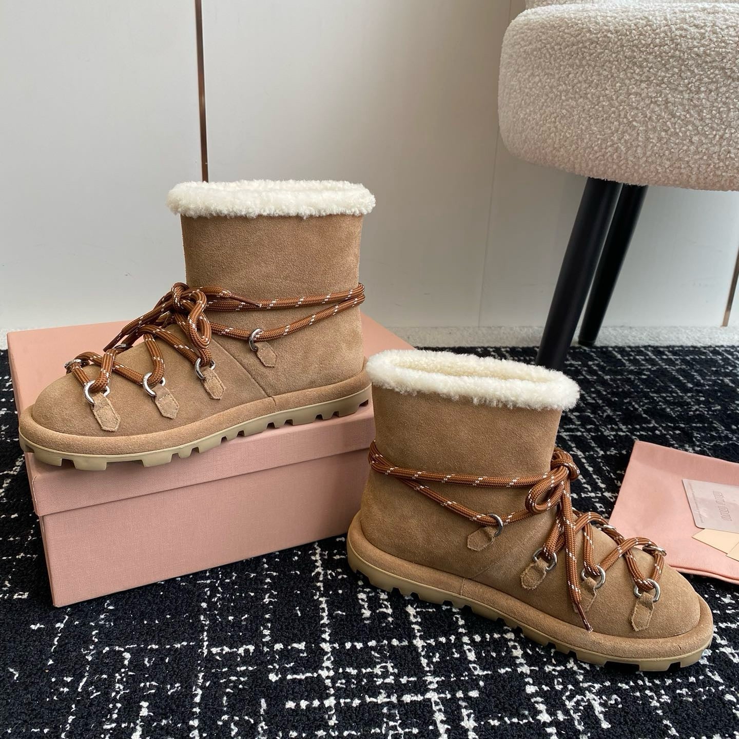 Women's Fashion High Top Fleece Snow Boots