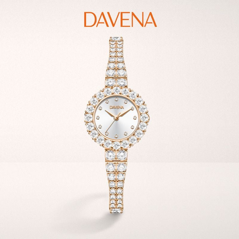 DAVENA Small Waist Full Diamond Luxury Watch