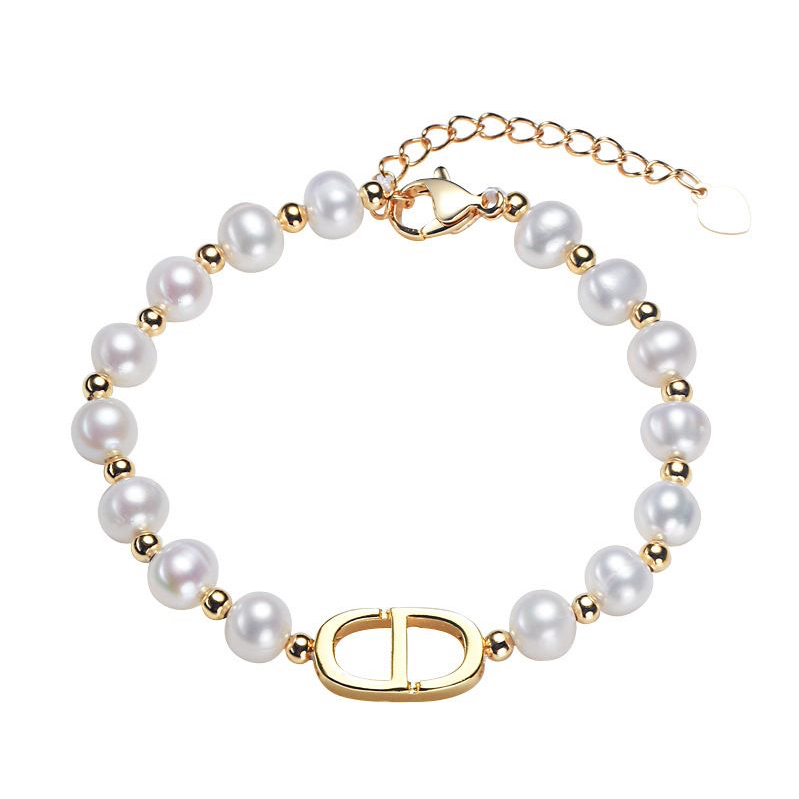 Ladies fashion 18K Gold Pearl Bracelet