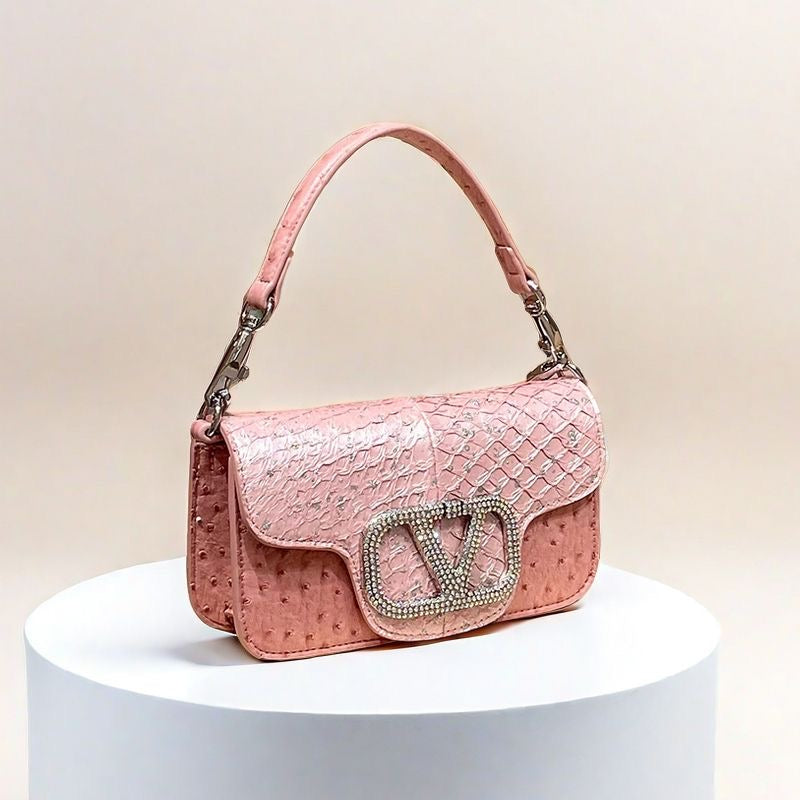 Women's Diamond-Encrusted Hand Crossbody Bag