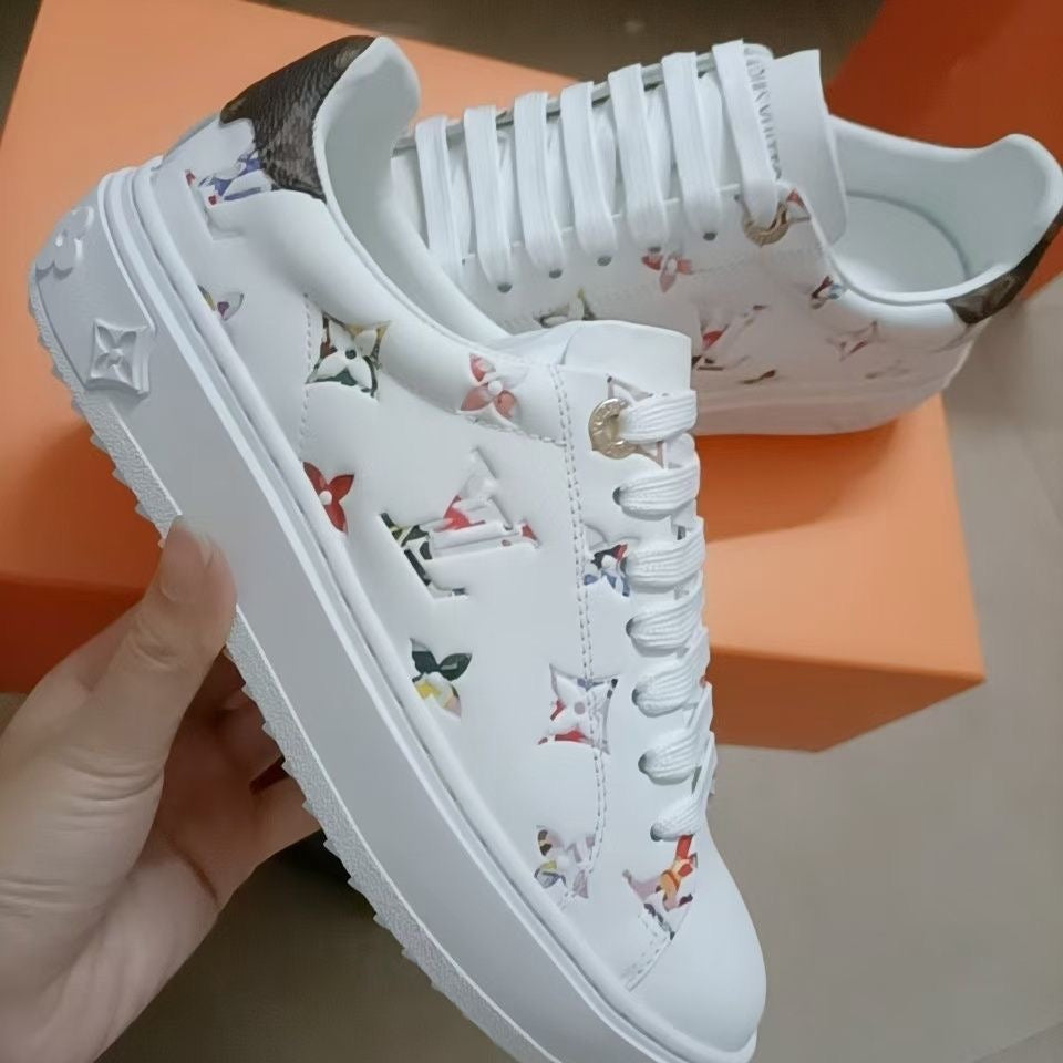 Ladies New Fashion Genuine Leather White Shoes