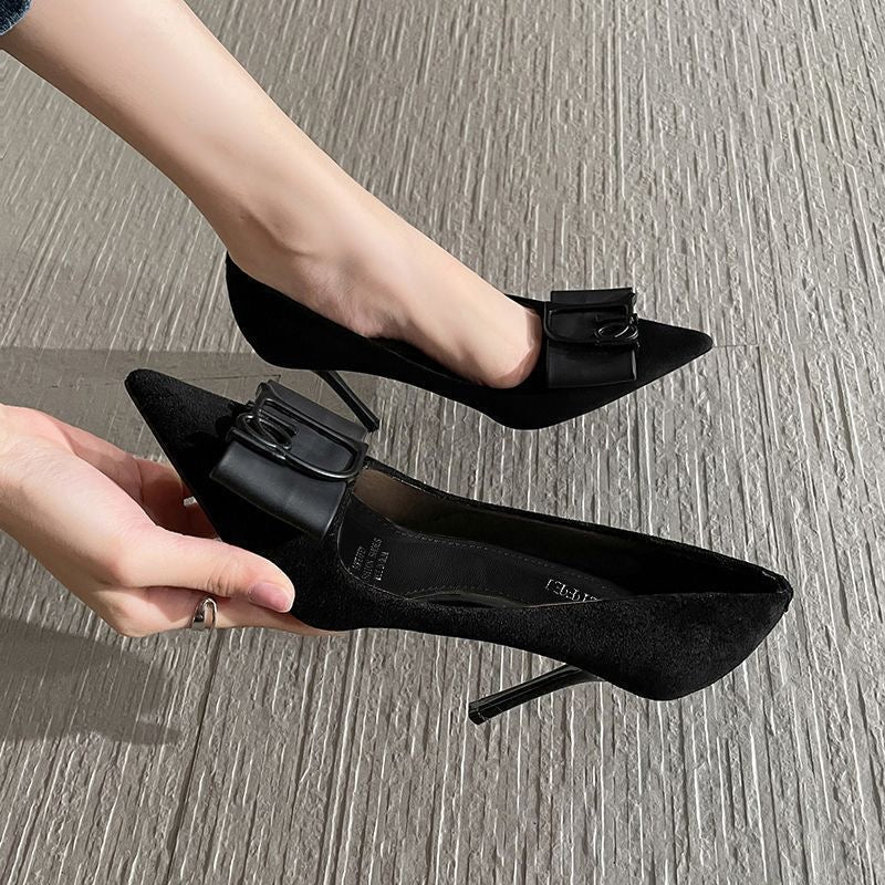 Ladies New Versatile High Heel Pointed Toe Sandals