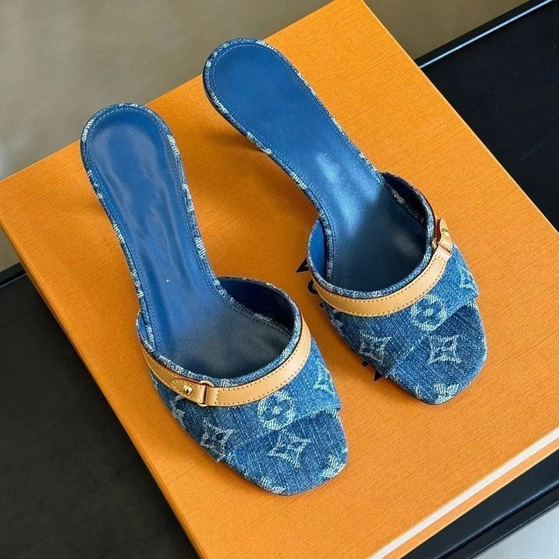 Women Fashionable And Versatile High-heeled Sandals