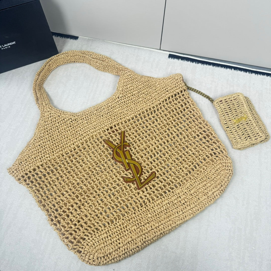 Women's Straw Large Capacity Shoulder Handbag