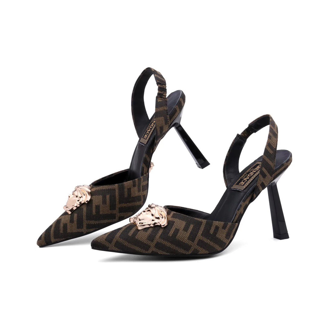 Women's Fashion Jacquard High Heel Sandals