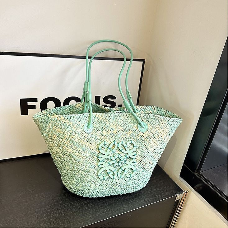 Women's Straw Casual Beach Handbag